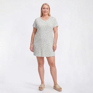 Plus Size Laura Ashley(R) Short Sleeve Cherries & Hearts Nightshirt